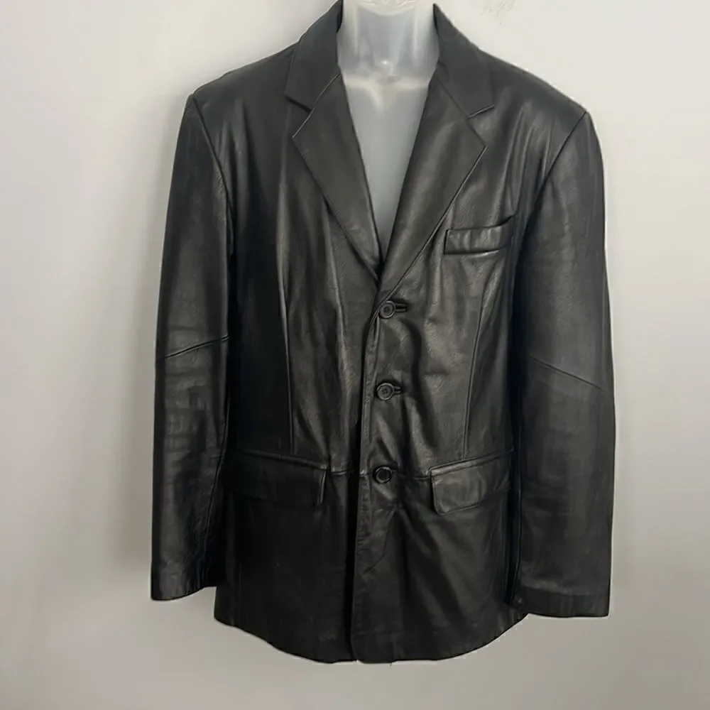Wilson’s Vintage Men’s M Black Leather Jacket Excellent!